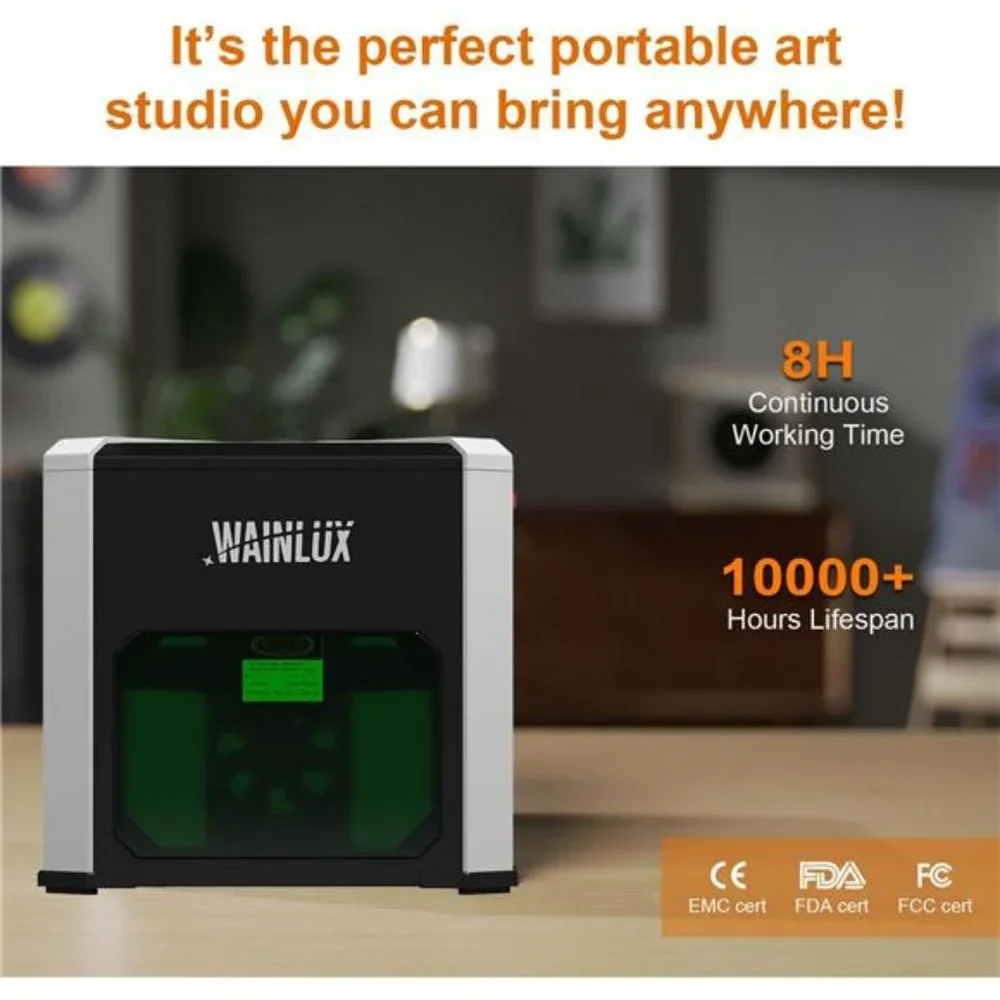Laser Engraver WAINLUX K6 Pro, 3000mW Laser Engraving Machine, 0.05mm Accuracy